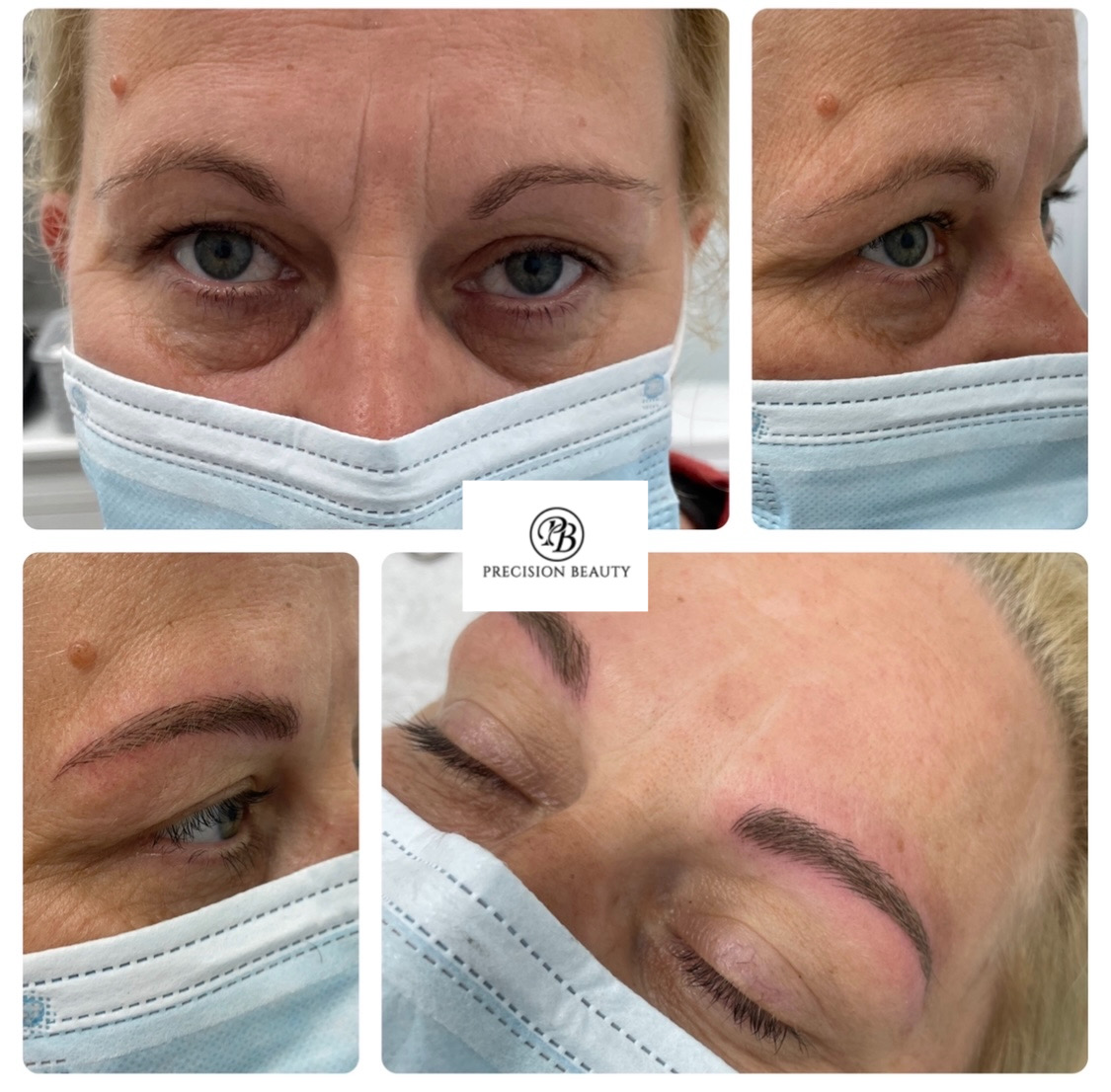 Microblading brow treatment before and after at Precision Beauty Worthing