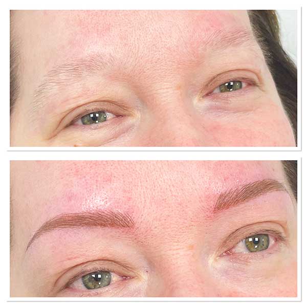 Combination brows, a semi-permanent eyebrow treatment at Precision Beauty in Worthing.